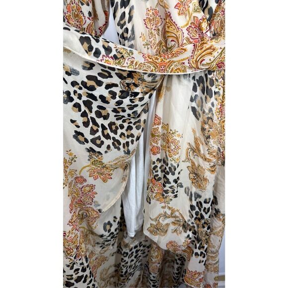 Une Ame boho high low wrap cheetah print dress size small ￼ - Picture 12 of 14